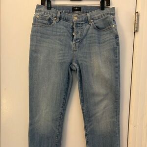 Ladies 7 for all Mankind Size 30 Faded Jeans